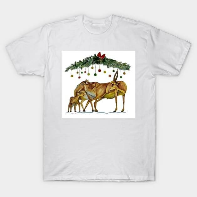 Saiga Antelope T-Shirt by mariasibireva